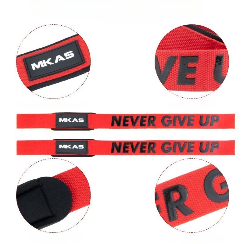 Lifting Straps - NEVER GIVE UP - Gymfit