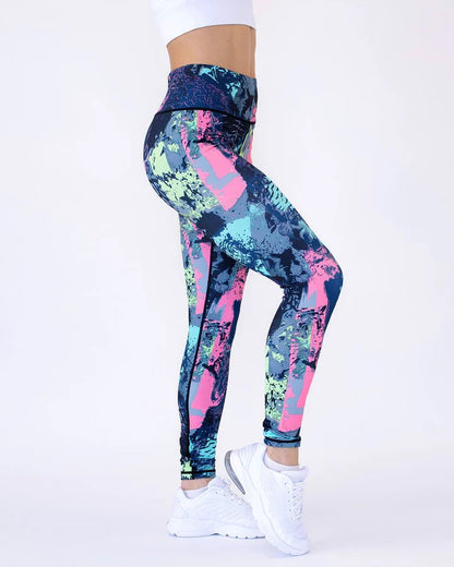 Ocean Abstract Leggings - Gymfit